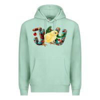 Seafoam Christmas Joy With Chick Premium Hoodie - RanaPortraitStore