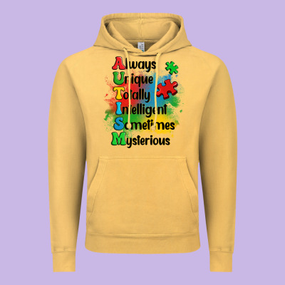 Always Unique Autism Vintage Hoodie Designed By Oliviacreatesart