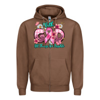 Chestnut with god all things are possible Zipper Hoodie - BarkalooDesign