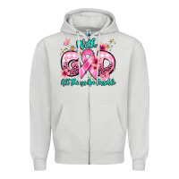 Dove Grey with god all things are possible Zipper Hoodie - BarkalooDesign