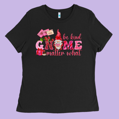 Be Kind Gnome Matter What Valentine's Day Ladies Tee Designed By Howdyjamesfarm