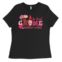 Black Be kind gnome matter what Valentine's Day Ladies Tee - HowdyJamesFarm