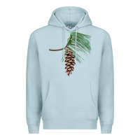 Blue Mist white pine cone Premium Hoodie - LillyAllenDesigns