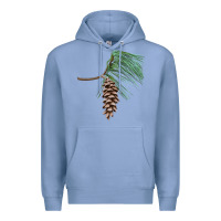Colony Blue white pine cone Premium Hoodie - LillyAllenDesigns