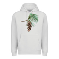 Dove Grey white pine cone Premium Hoodie - LillyAllenDesigns