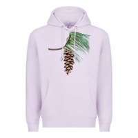 Lilac white pine cone Premium Hoodie - LillyAllenDesigns