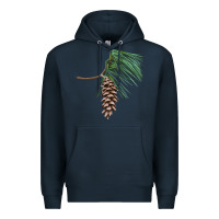 Navy white pine cone Premium Hoodie - LillyAllenDesigns
