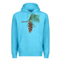 Ocean Blue white pine cone Premium Hoodie - LillyAllenDesigns