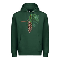 Sports Green white pine cone Premium Hoodie - LillyAllenDesigns