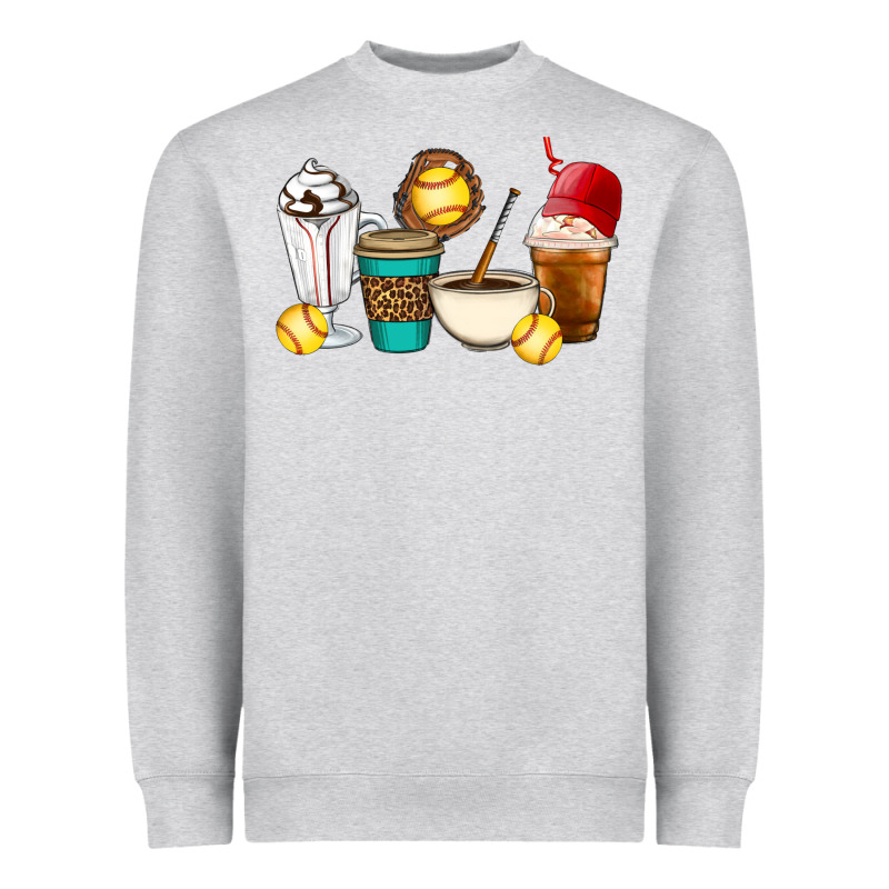 Softball Coffee Cups Heavyweight Sweatshirt by Artiststas | Teevron