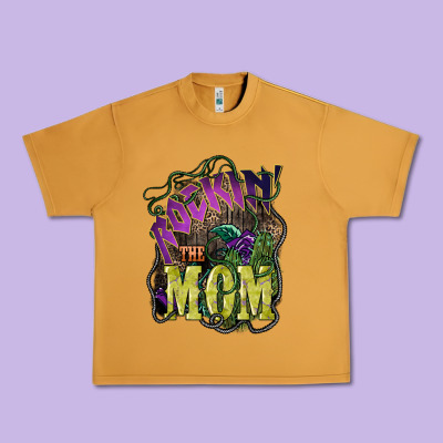 Rockin The Mom Mother's Day Urban Heavy Tee Designed By Howdyjamesfarm