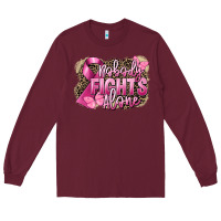 Burgundy Nobody fights alone Cancer Long Sleeve Tee - FaDigitalArtStudio