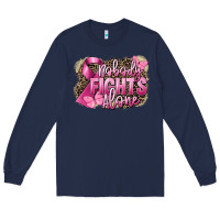 Navy Nobody fights alone Cancer Long Sleeve Tee - FaDigitalArtStudio