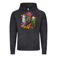 Vintage Black little cows and mardi gras party olivia Vintage Hoodie - OliviaCreatesArt