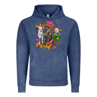Vintage Denim little cows and mardi gras party olivia Vintage Hoodie - OliviaCreatesArt