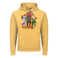 Vintage Mustard little cows and mardi gras party olivia Vintage Hoodie - OliviaCreatesArt