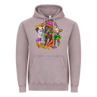 Vintage Zinc little cows and mardi gras party olivia Vintage Hoodie - OliviaCreatesArt