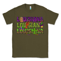 Army Green Louisiana Louisiana Louisiana Classic Tee - HowdyJamesFarm
