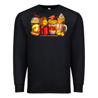 Black softball coffee cups Premium Sweatshirt - AdoDesignShop