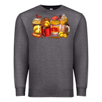Charcoal Heather softball coffee cups Premium Sweatshirt - AdoDesignShop