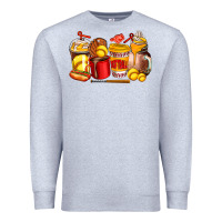 Heather Grey softball coffee cups Premium Sweatshirt - AdoDesignShop