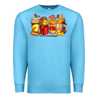 Ocean Blue softball coffee cups Premium Sweatshirt - AdoDesignShop