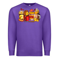 Purple softball coffee cups Premium Sweatshirt - AdoDesignShop