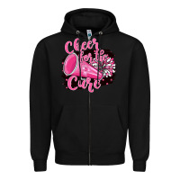 Black Cheer For The Cure Zipper Hoodie - BarkalooDesign