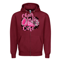 Burgundy Cheer For The Cure Zipper Hoodie - BarkalooDesign