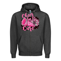 Charcoal Heather Cheer For The Cure Zipper Hoodie - BarkalooDesign