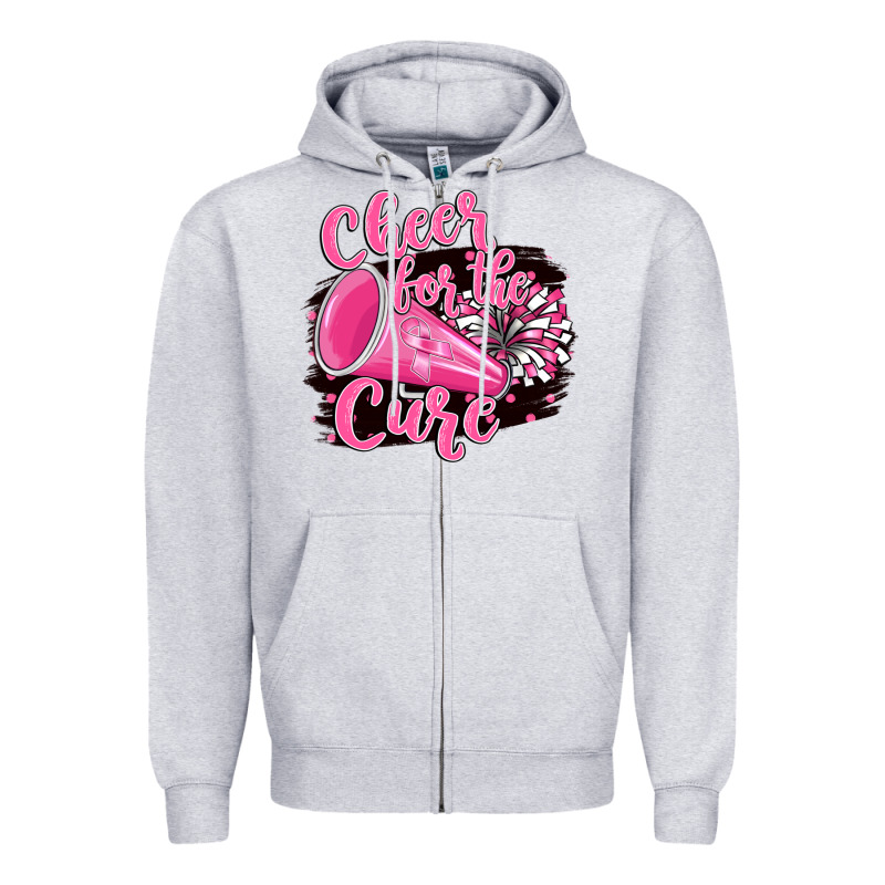 Cheer For The Cure Zipper Hoodie by BarkalooDesign | Teevron