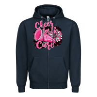 Navy Cheer For The Cure Zipper Hoodie - BarkalooDesign