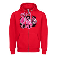 Red Cheer For The Cure Zipper Hoodie - BarkalooDesign