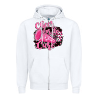White Cheer For The Cure Zipper Hoodie - BarkalooDesign