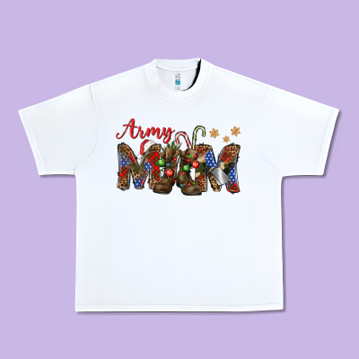 Christmas Army Mom Mother's Day Urban Heavy Tee Designed By Howdyjamesfarm