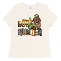 Bone Egg hunter with rabbit Easter Day Ladies Tee - HowdyJamesFarm