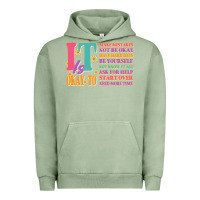 Pigment Oil Green it is okay to Urban Hoodie - JahusDesignShop