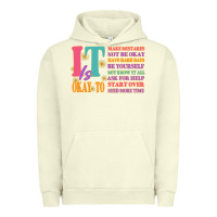 Pigment Pistachio it is okay to Urban Hoodie - JahusDesignShop