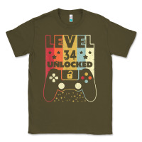 Level 34 Unlocked Shirt Video Gamer 34th Birthday Gifts Tee T Shirt Classic Tee | Teevron