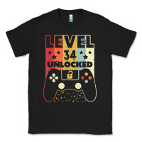 Black level 34 unlocked shirt video gamer 34th birthday gifts tee t shirt Classic Tee - longCreatives