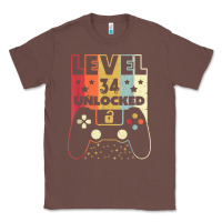 Chestnut level 34 unlocked shirt video gamer 34th birthday gifts tee t shirt Classic Tee - longCreatives