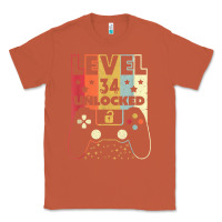 Copper level 34 unlocked shirt video gamer 34th birthday gifts tee t shirt Classic Tee - longCreatives