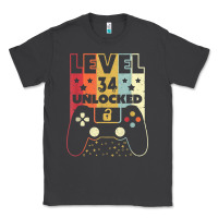 Smoke level 34 unlocked shirt video gamer 34th birthday gifts tee t shirt Classic Tee - longCreatives