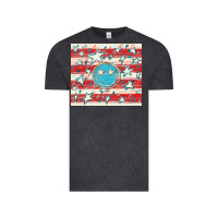 America Flag Smiley  Tumbler Vintage Tee | Teevron