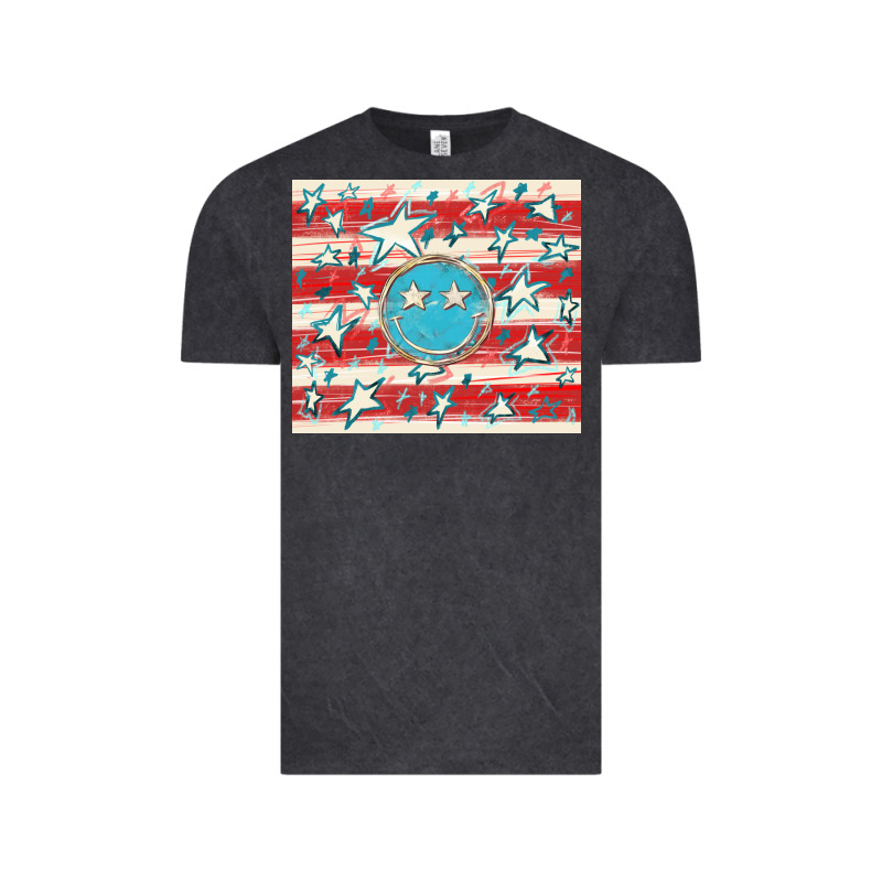 America Flag Smiley  Tumbler Vintage Tee by HowdyJamesFarm | Teevron