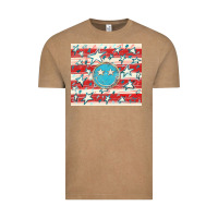 Vintage Coffee America flag smiley  tumbler Vintage Tee - HowdyJamesFarm