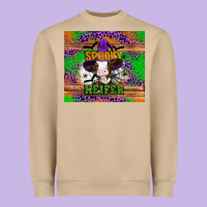 Spooky Heifer Heavyweight Sweatshirt Designed By Artiststas