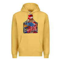 Antique Gold America Premium Hoodie - CowhideDigitalArt