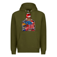 Army Green America Premium Hoodie - CowhideDigitalArt