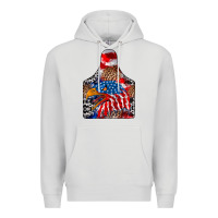 Dove Grey America Premium Hoodie - CowhideDigitalArt